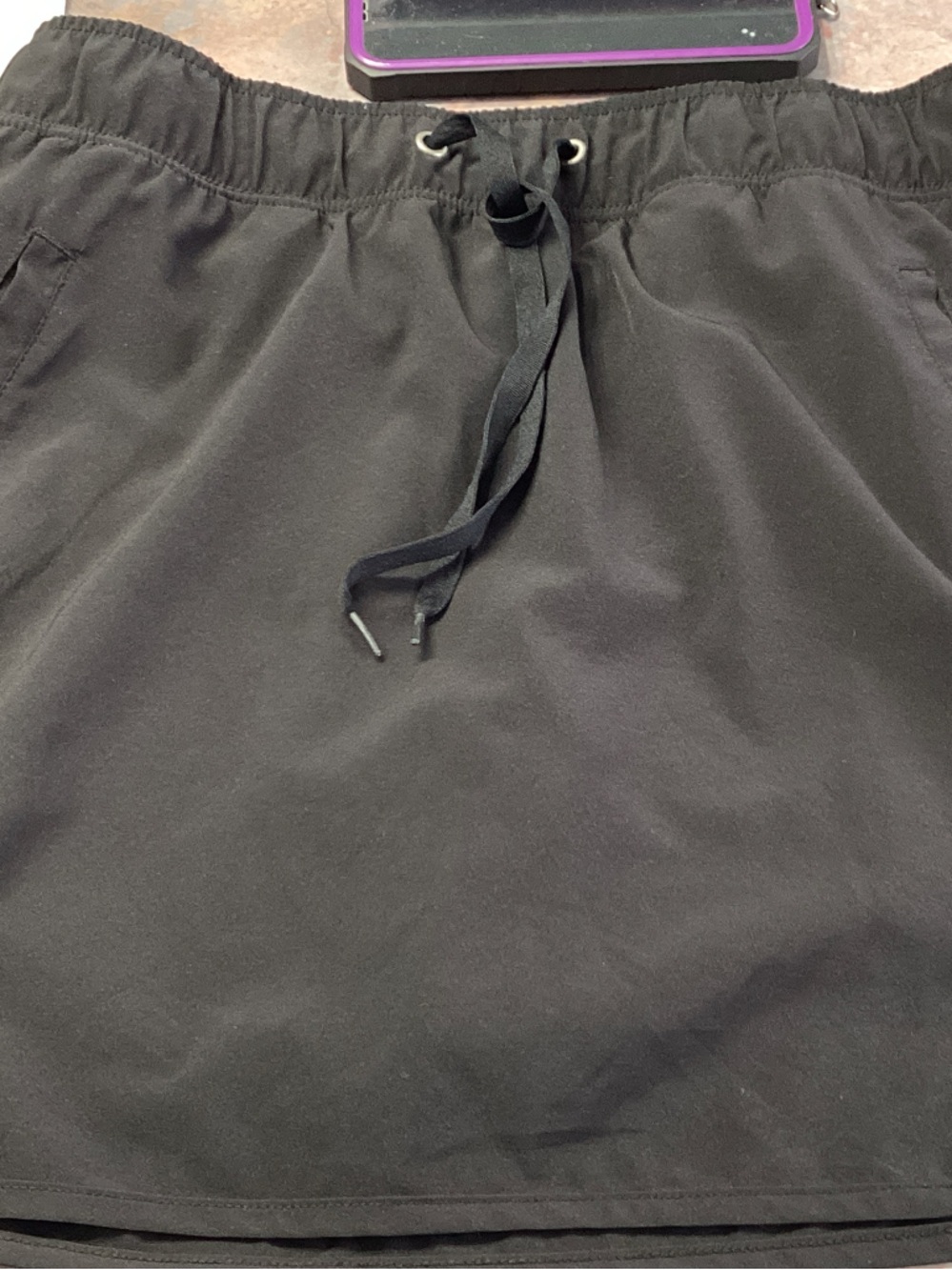 RBX Black Drawstring Casual Skort